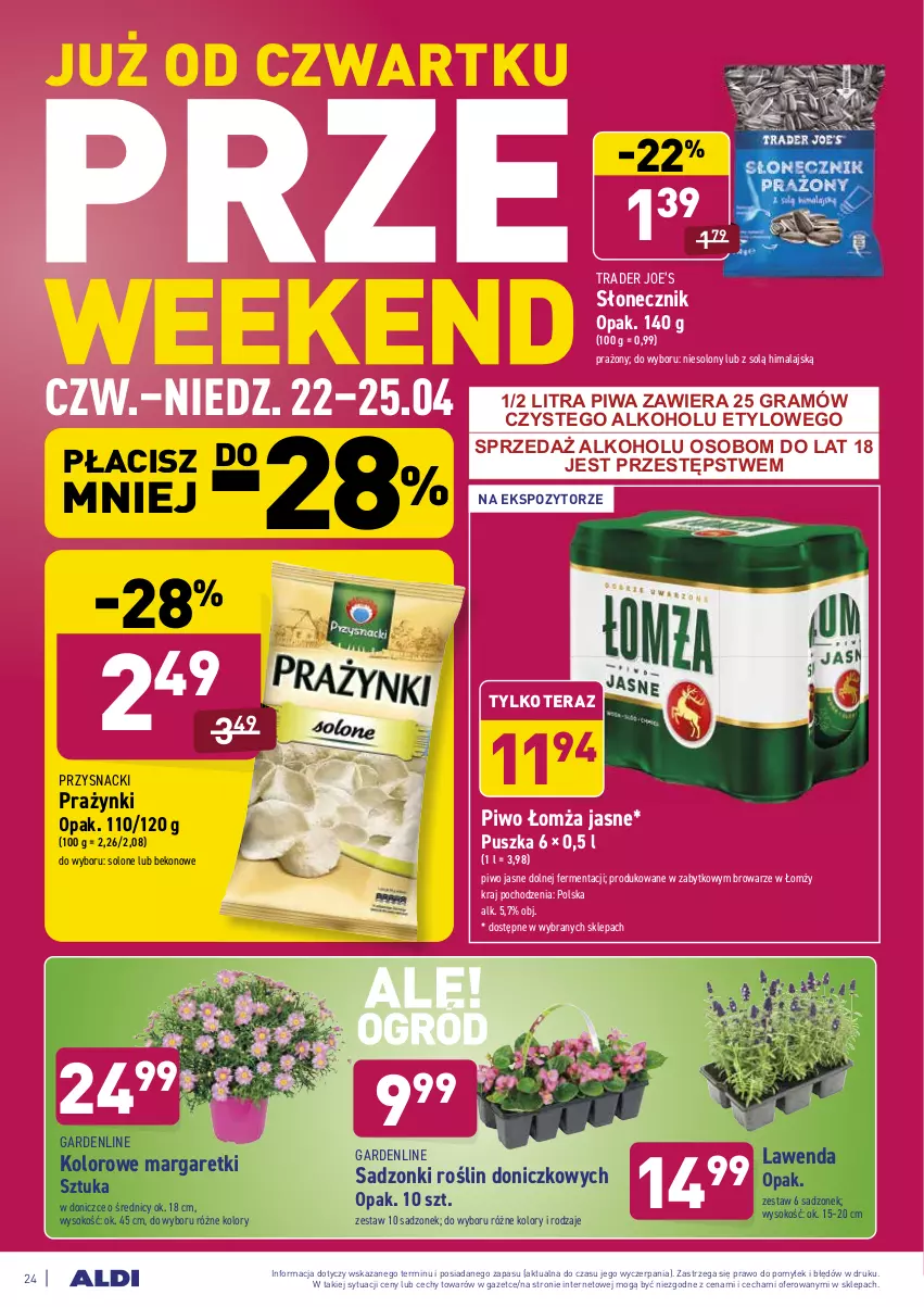 Gazetka promocyjna Aldi - Ale akcja - ważna 19.04 do 25.04.2021 - strona 24 - produkty: Beko, Gra, Piwa, Piwo, Piwo jasne, Przysnacki, Sok, Tera