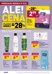 Gazetka promocyjna Aldi - Ale akcja - Gazetka - ważna od 25.04 do 25.04.2021 - strona 18 - produkty: Makijaż, Woda micelarna, Ryż, Barwa Naturalna, Bell, Krem do rąk, Tera, , Chusteczki, Szampon, Podpaski, Bella, Chusteczki do higieny, Wkładki, Woda, Osłonka
