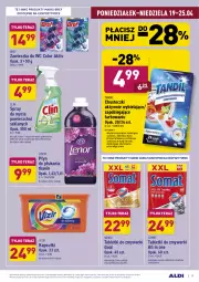 Gazetka promocyjna Aldi - Ale akcja - Gazetka - ważna od 25.04 do 25.04.2021 - strona 19 - produkty: Zawieszka do wc, Bref, Tablet, Clin, Tera, Vizir, Płyn do płukania, Somat, Chusteczki, Zmywarki, Tabletki do zmywarki, Lenor, Fa