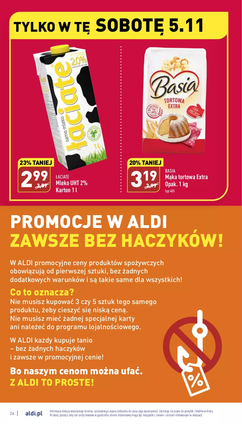 Gazetka promocyjna Aldi - Pełny katalog - ważna 31.10 do 05.11.2022 - strona 26 - produkty: Basia, Fa, Gra, Haczyk, Mąka, Mąka tortowa, Mleko, Mus, O nas