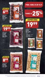 Gazetka promocyjna Aldi - Pełny katalog - Gazetka - ważna od 05.11 do 05.11.2022 - strona 19 - produkty: Orzechy włoskie, Migdały, Stek, Daktyle, Rodzynki