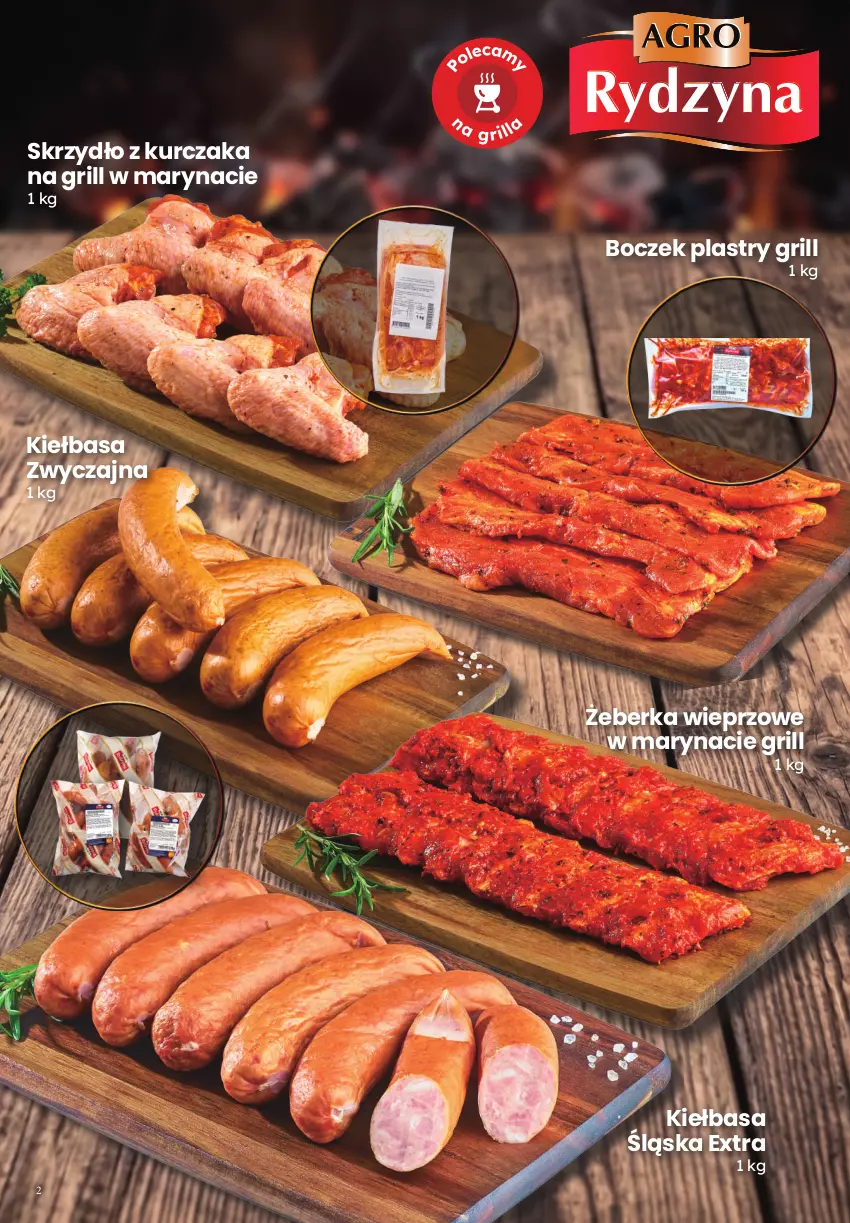 Gazetka promocyjna Dino - Katalog - Czas na majówkę 2026 - ważna 29.04 do 02.05.2026 - strona 2 - produkty: Boczek, Grill, Kiełbasa, Kiełbasa śląska, Kurczak
