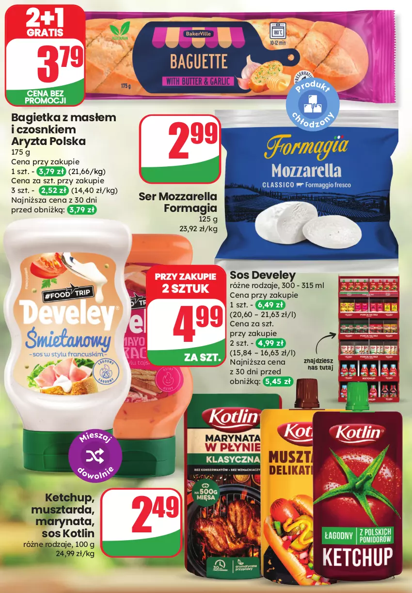 Gazetka promocyjna Dino - Katalog - Czas na majówkę 2026 - ważna 29.04 do 02.05.2026 - strona 3 - produkty: Bagietka, Gra, Ketchup, Kotlin, Mozzarella, Mus, Musztarda, Ser, Sos
