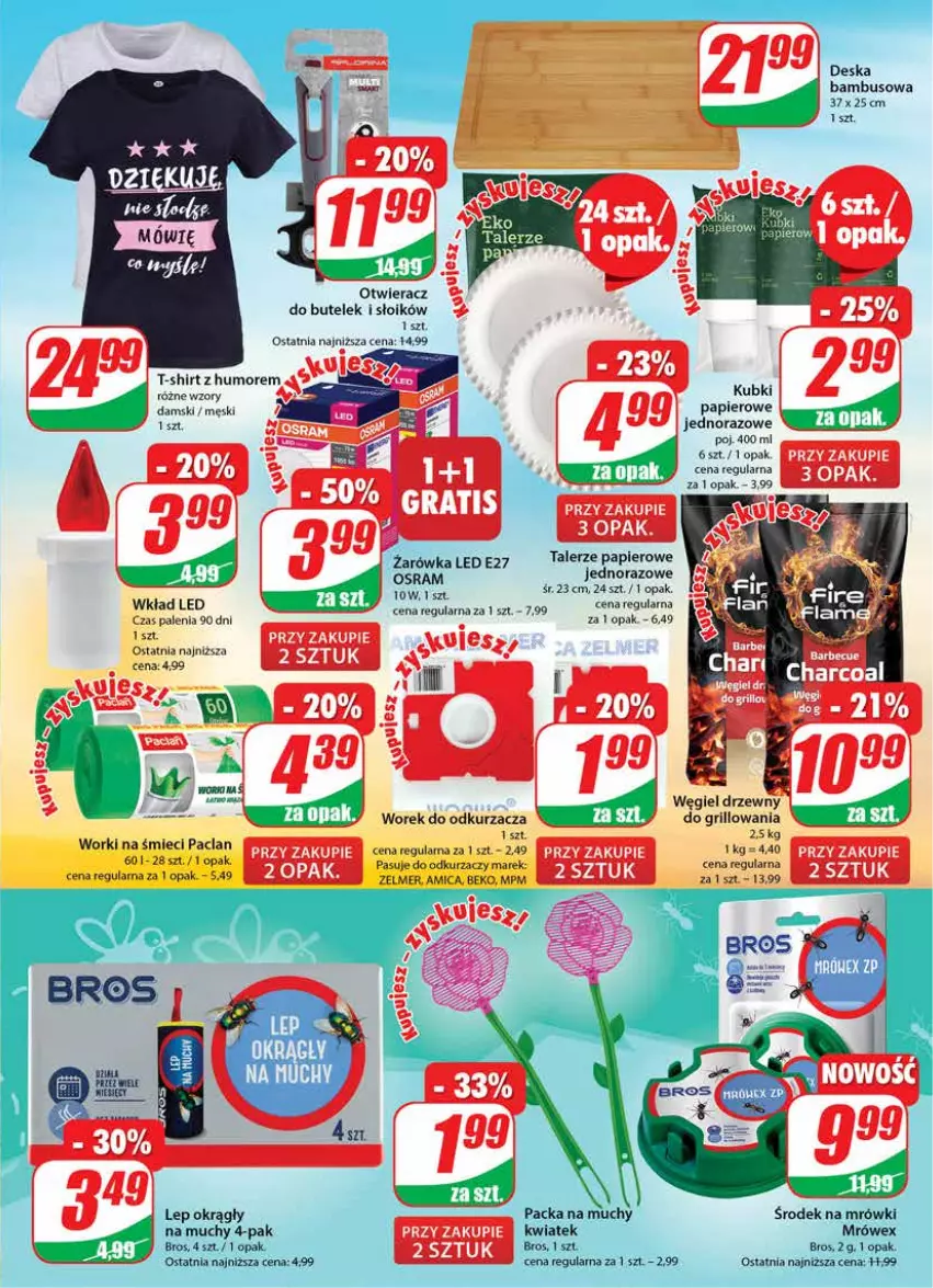 Gazetka promocyjna Dino - Gazetka 22 - ważna 31.05 do 06.06.2023 - strona 21 - produkty: Amica, Beko, Odkurzacz, Otwieracz, Papier, T-shirt, Talerz, Worki na śmiec, Worki na śmieci, Zelmer