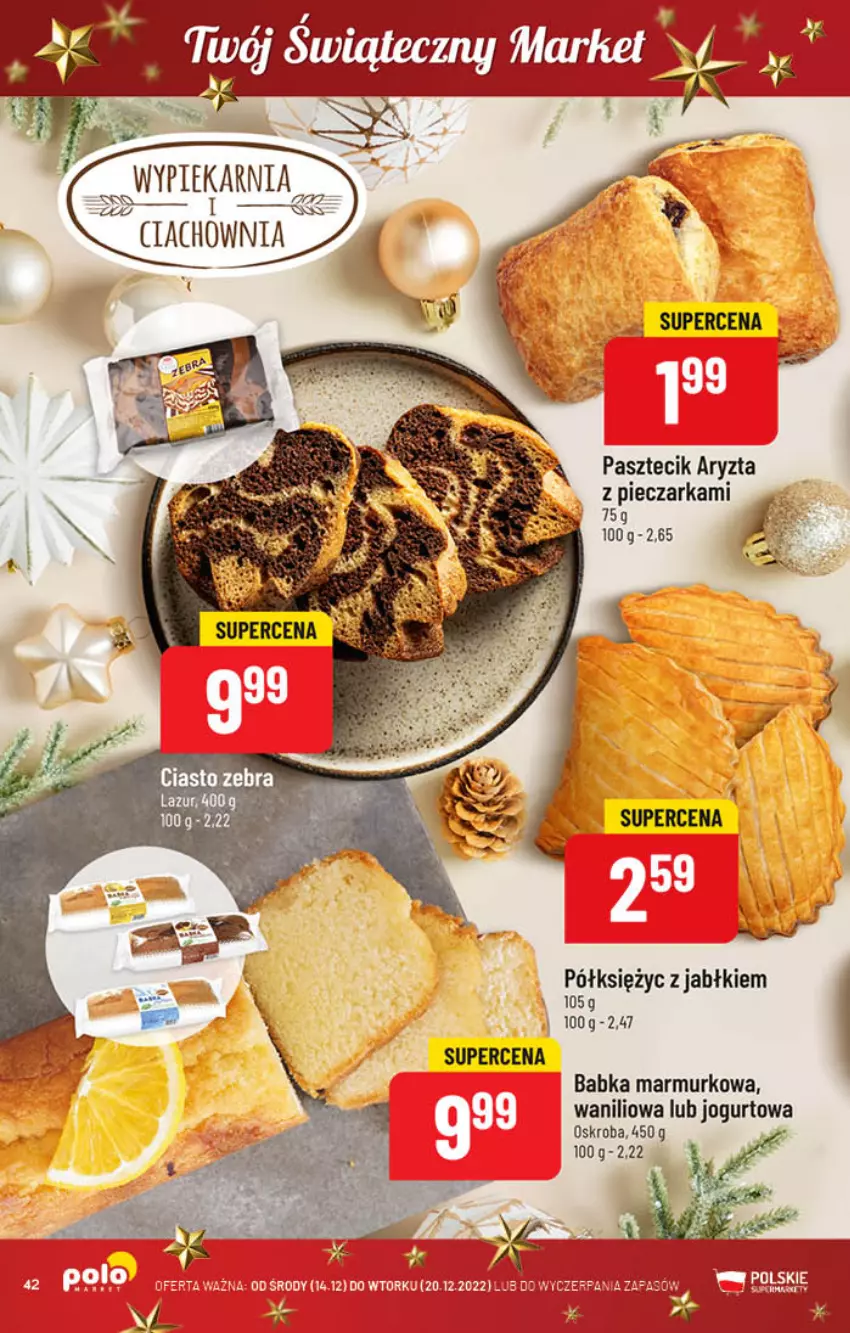 Gazetka promocyjna PoloMarket - Gazetka pomocyjna - ważna 14.12 do 20.12.2022 - strona 42 - produkty: Babka, Jogurt, Lazur, Piec, Pieczarka