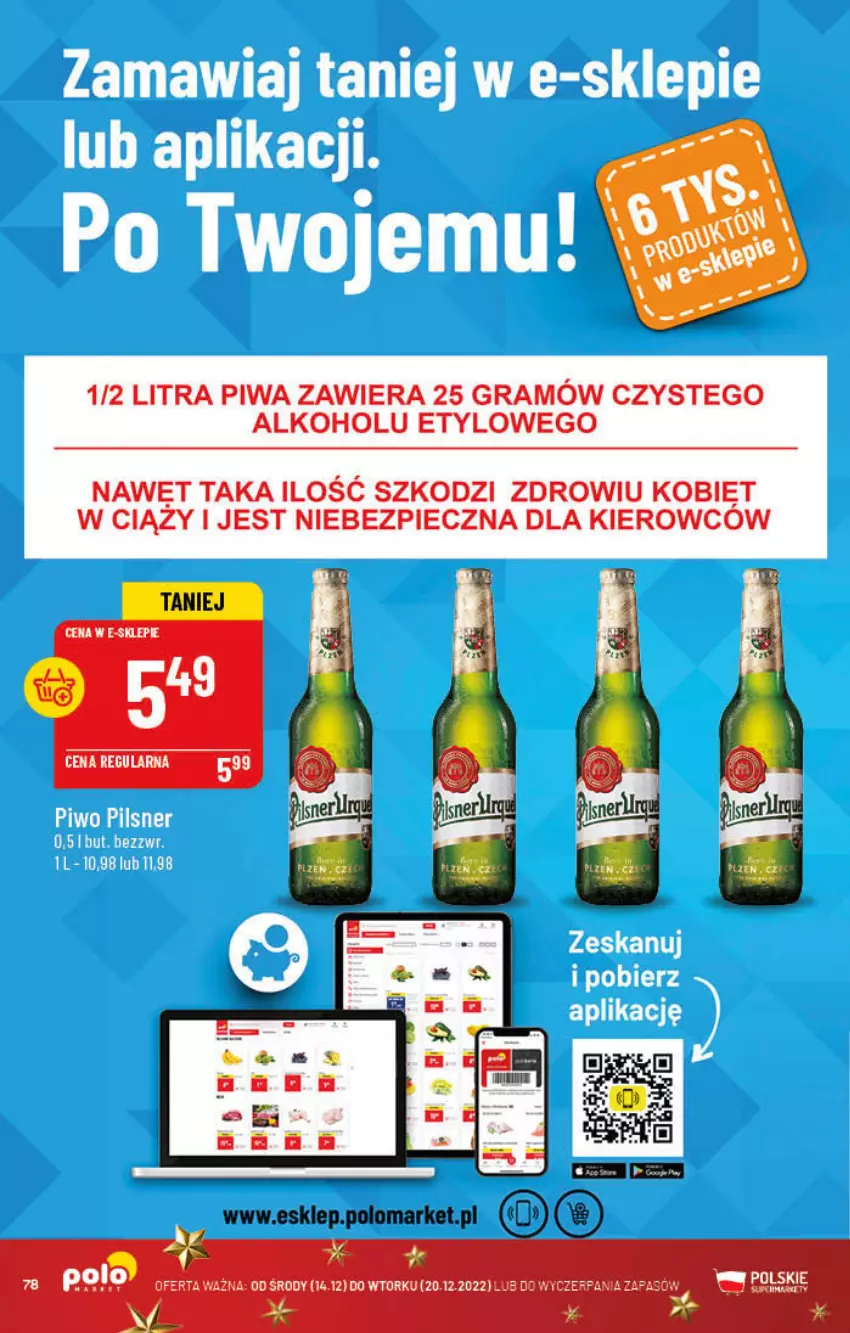 Gazetka promocyjna PoloMarket - Gazetka pomocyjna - ważna 14.12 do 20.12.2022 - strona 78 - produkty: Fa, Gra, Piec, Piwa