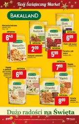 Gazetka promocyjna PoloMarket - Gazetka pomocyjna - Gazetka - ważna od 20.12 do 20.12.2022 - strona 40 - produkty: Orzechy włoskie, Migdały, Rodzynki, Owoce, Bakalland