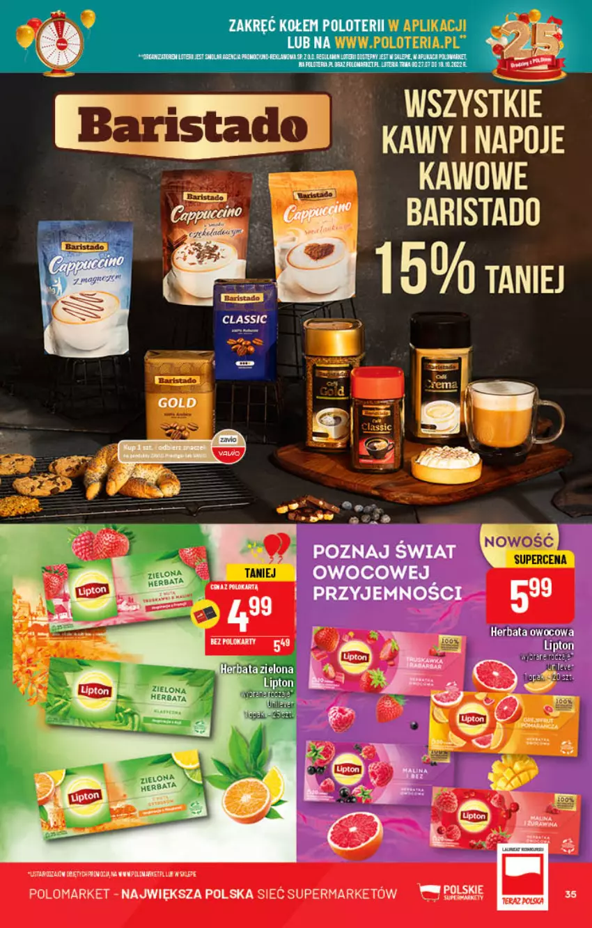 Gazetka promocyjna PoloMarket - Gazetka pomocyjna - ważna 14.09 do 20.09.2022 - strona 35 - produkty: Herbata, Herbata owocowa, Lipton, Napoje