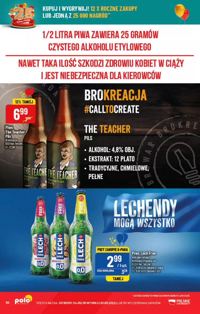 Gazetka promocyjna PoloMarket - Gazetka pomocyjna - ważna 14.09 do 20.09.2022 - strona 36 - produkty: Gra, Piec, Piwa, Piwo