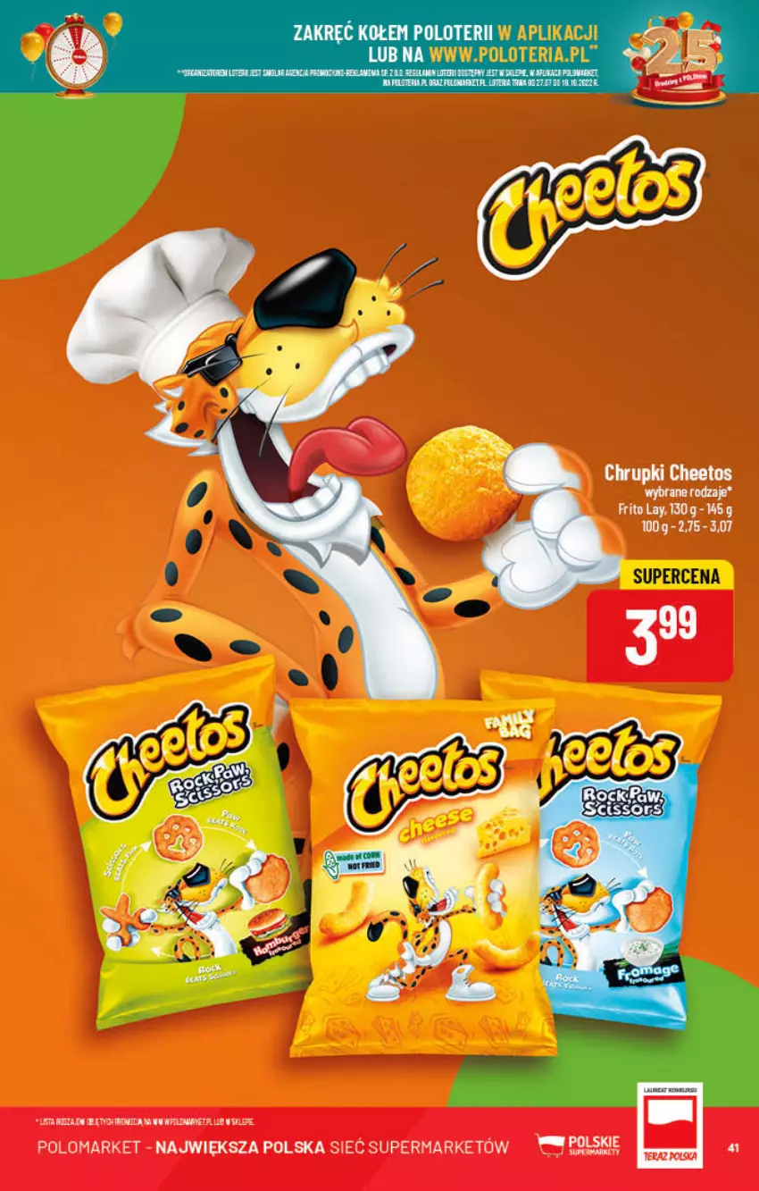 Gazetka promocyjna PoloMarket - Gazetka pomocyjna - ważna 14.09 do 20.09.2022 - strona 41 - produkty: Cheetos, Chrupki