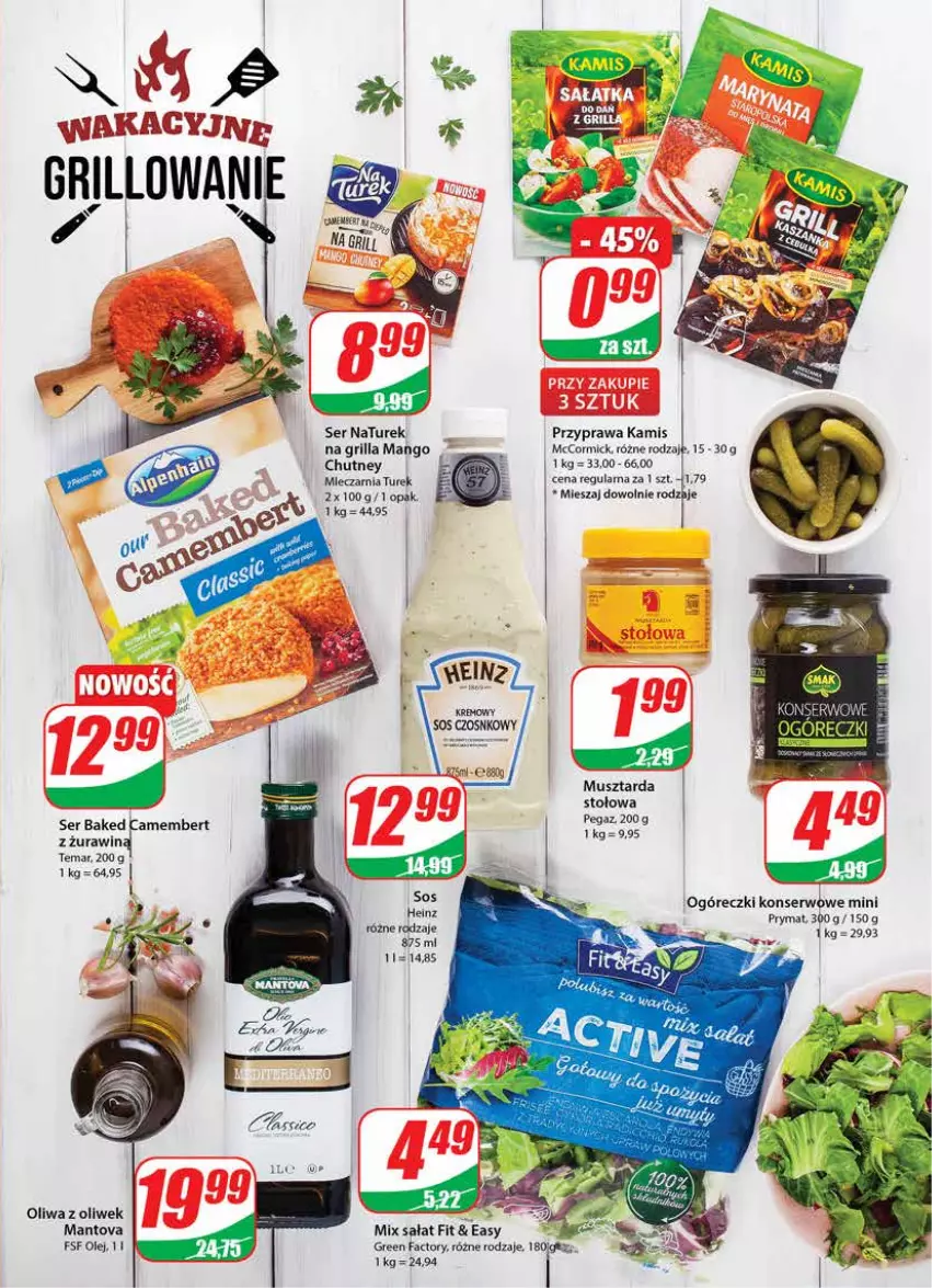 Gazetka promocyjna Dino - Gazetka - ważna 03.08 do 09.08.2022 - strona 7 - produkty: Camembert, Fa, Grill, Kamis, Mango, Mus, Musztarda, NaTurek, Olej, Oliwa, Oliwa z oliwek, Prymat, Sałat, Ser