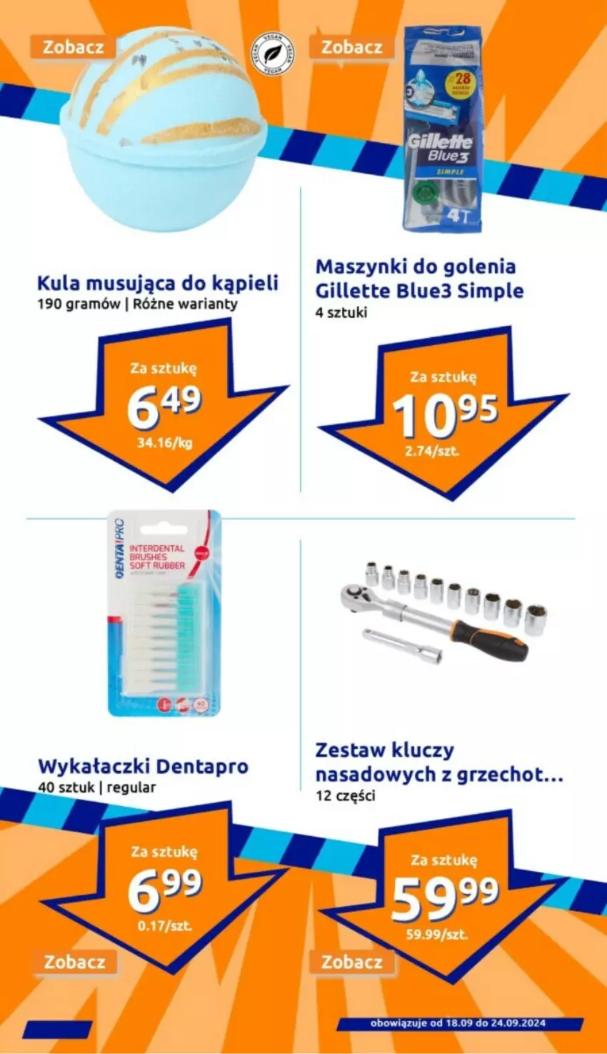 Gazetka promocyjna Action - ważna 18.09 do 24.09.2024 - strona 8 - produkty: Gillette, Gra, Mus, Zestaw kluczy, Zestaw kluczy nasadowych