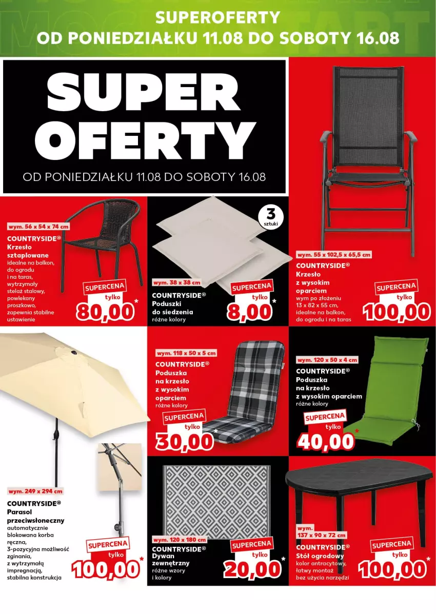 Gazetka promocyjna Kaufland - Kaufland - ważna 07.08 do 12.08.2025 - strona 16 - produkty: Dywan, Gin, Korba, Krzesło, Parasol, Poduszka, Sok