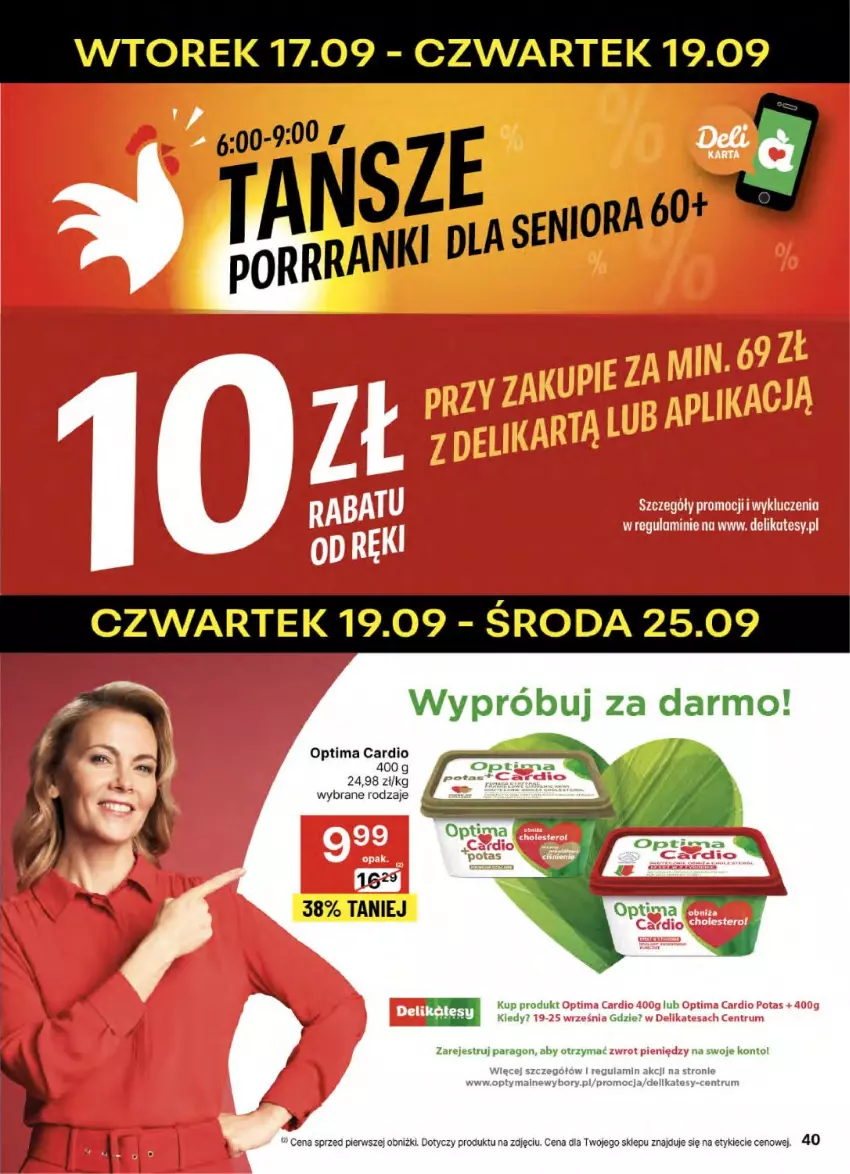 Gazetka promocyjna Delikatesy Centrum - NOWA GAZETKA Delikatesy Centrum od 19 września! 19-25.09.2024 - ważna 19.09 do 25.09.2024 - strona 40 - produkty: Optima, Optima Cardio