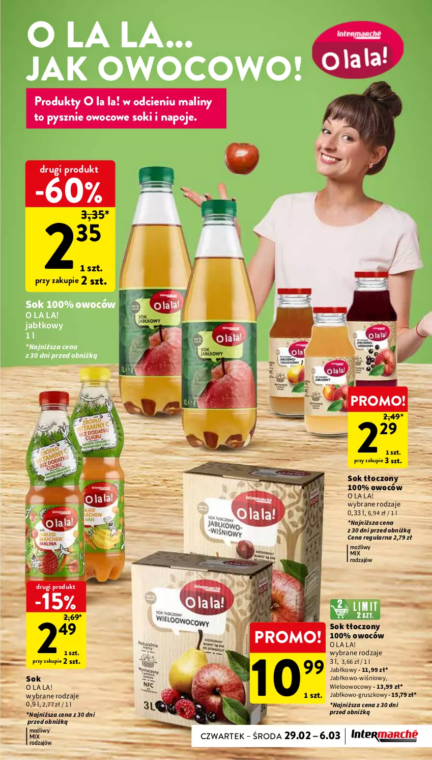 Gazetka promocyjna Intermarche - ważna 28.02 do 06.03.2024 - strona 11 - produkty: Maliny, Napoje, Sok