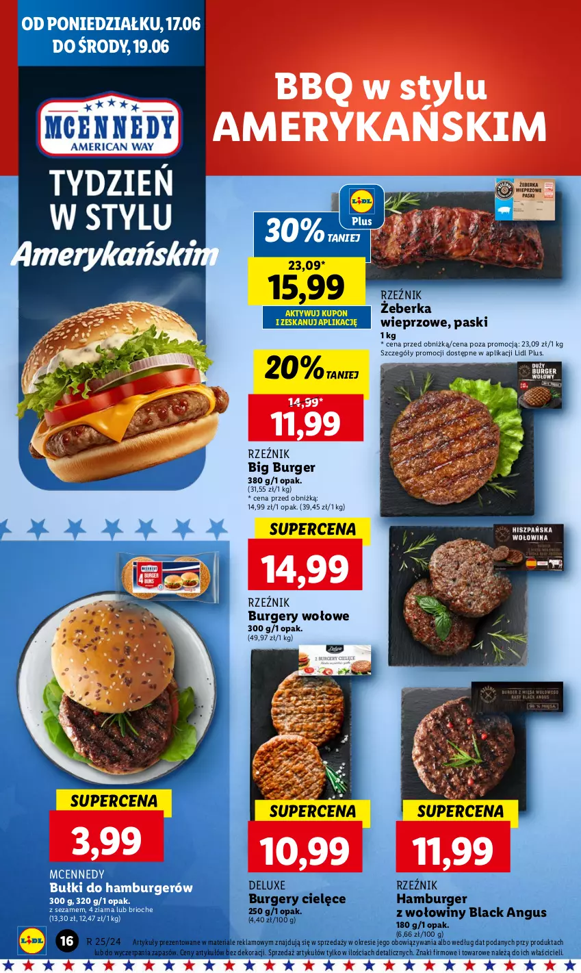 Gazetka promocyjna Lidl - GAZETKA - ważna 17.06 do 19.06.2024 - strona 18 - produkty: Burger, Hamburger, Lack, Sezam