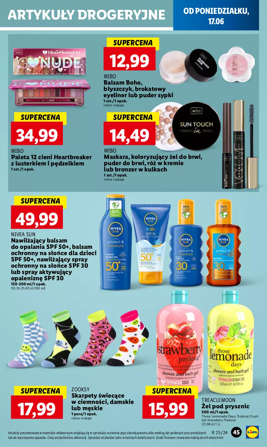 Gazetka promocyjna Lidl - GAZETKA - ważna 17.06 do 19.06.2024 - strona 49 - produkty: Bronzer, Dzieci, Karp, Maska, Maskara, Nawilżający balsam, Nivea, Paleta, Puder, Tropical, Wibo