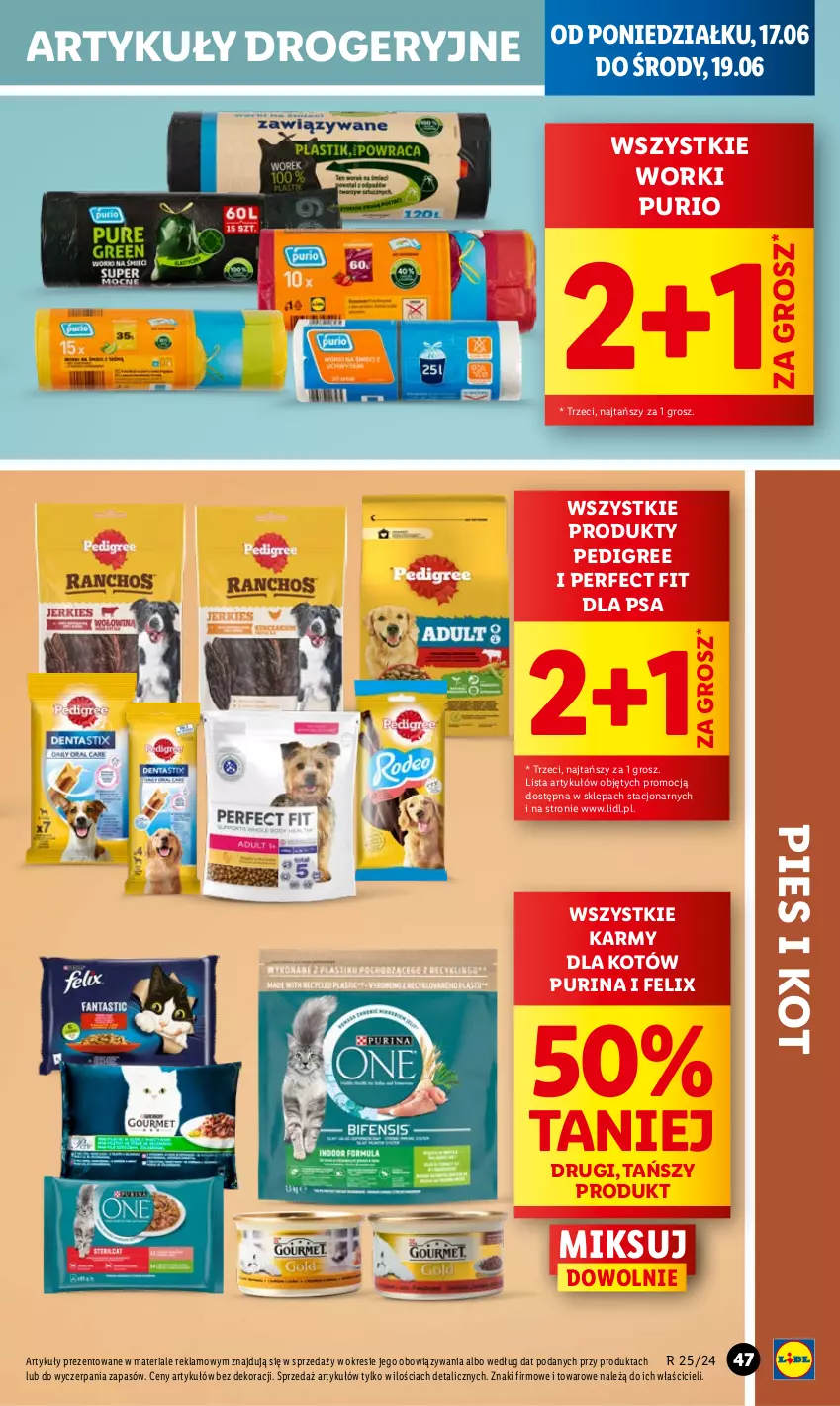 Gazetka promocyjna Lidl - GAZETKA - ważna 17.06 do 19.06.2024 - strona 51 - produkty: Felix, Pedigree, Pur, Purina