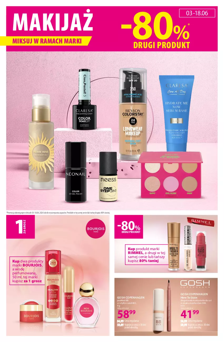 Gazetka promocyjna Hebe - Gazetka - ważna 03.06 do 18.06.2026 - strona 8 - produkty: Bourjois, Gosh, Konturówka do ust, Makijaż, Perfum, Podkład, Rama