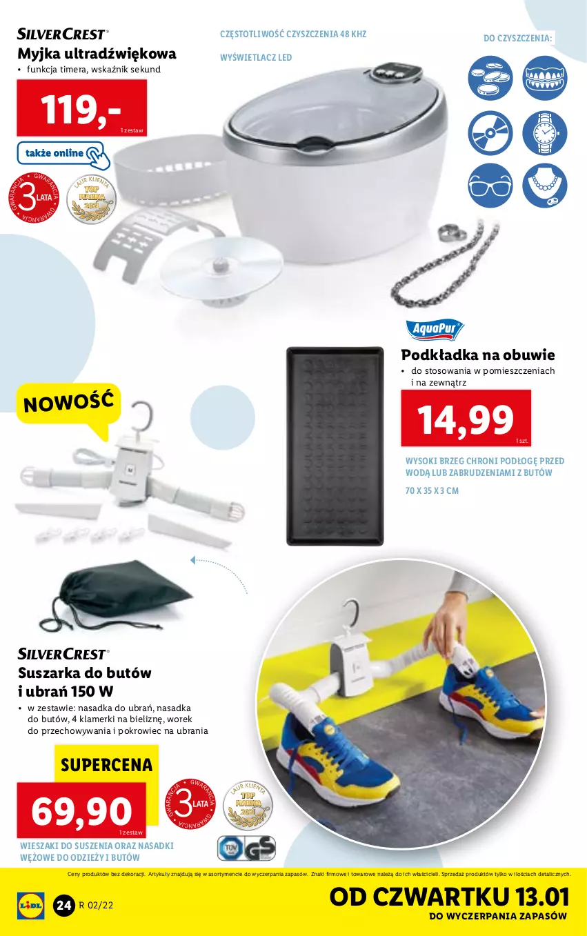 Gazetka promocyjna Lidl - GAZETKA - ważna 10.01 do 16.01.2022 - strona 24 - produkty: Obuwie, Podkład, Podkładka, Pokrowiec, Pokrowiec na ubrania, Sok, Suszarka, Ubrania, Wieszak