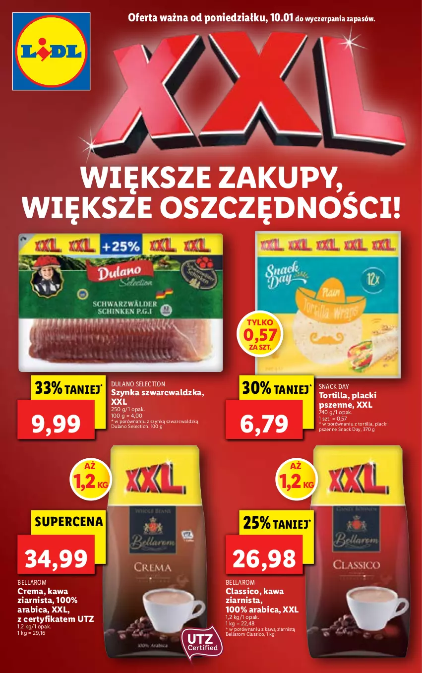 Gazetka promocyjna Lidl - GAZETKA - ważna 10.01 do 16.01.2022 - strona 44 - produkty: Bell, Bella, BIC, Dulano, Kawa, Kawa ziarnista, Lack, Por, Szynka, Tortilla