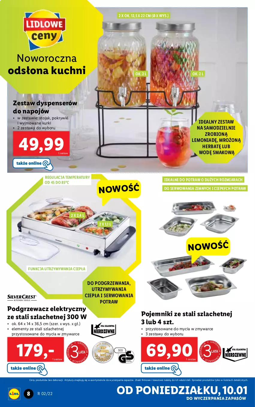 Gazetka promocyjna Lidl - GAZETKA - ważna 10.01 do 16.01.2022 - strona 8 - produkty: Pojemnik, Ser, Stojak