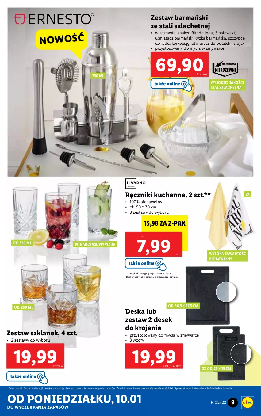 Gazetka promocyjna Lidl - GAZETKA - ważna 10.01 do 16.01.2022 - strona 9 - produkty: Koc, Korkociąg, Otwieracz, Ręcznik, Sok, Stojak, Szczypce