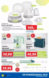 Gazetka promocyjna Lidl - GAZETKA - Gazetka - ważna od 16.01 do 16.01.2022 - strona 10 - produkty: Top, Ser, Rum, Por, Czajnik elektryczny, Czajnik, Toster, Mikser, Talerzyk, Talerz, Mikser ręczny, Deser, Chleb, Fa
