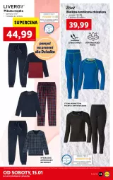 Gazetka promocyjna Lidl - GAZETKA - Gazetka - ważna od 16.01 do 16.01.2022 - strona 43 - produkty: Bielizna, Piżama, LG