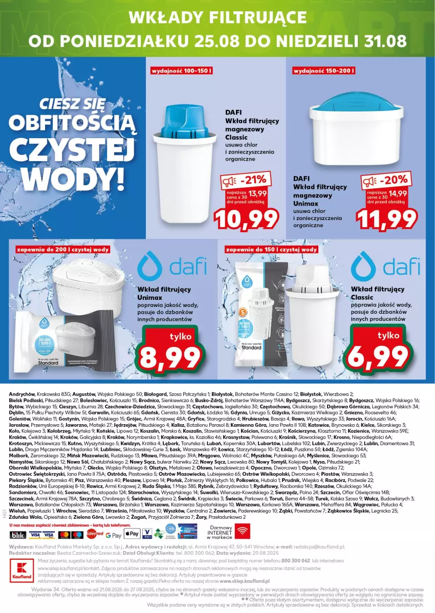 Gazetka promocyjna Kaufland - Kaufland - ważna 21.08 do 27.08.2025 - strona 20 - produkty: BIC, Dres, Fa, Gry, Kosz, LANA, Lion, Magnez, Monte, Mysz, Namysłów, Olej, Parasol, Piast, Piec, Podlaski, Sól, Sos, Szal, Top, Wkład filtrujący