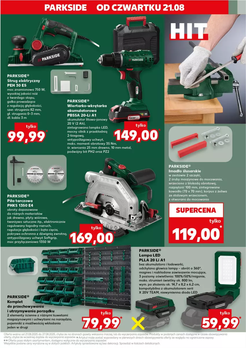 Gazetka promocyjna Kaufland - Kaufland - ważna 21.08 do 27.08.2025 - strona 5 - produkty: Akumulator, Dźwig, Fa, Kuweta, Lampa, Lampa LED, LANA, Parkside, Pojemnik, Pokrywa, Por, Rum, Ser, Sok, Tarka, Wkręt, Wkrętarka