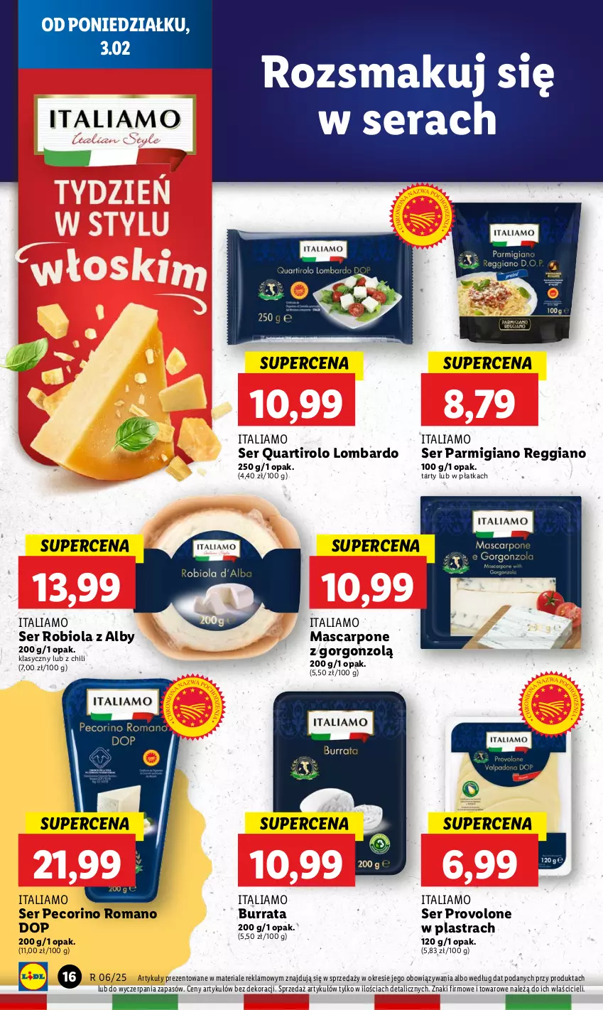 Gazetka promocyjna Lidl - GAZETKA - ważna 03.02 do 05.02.2025 - strona 18 - produkty: Burrata, Mascarpone, Pecorino, Ser