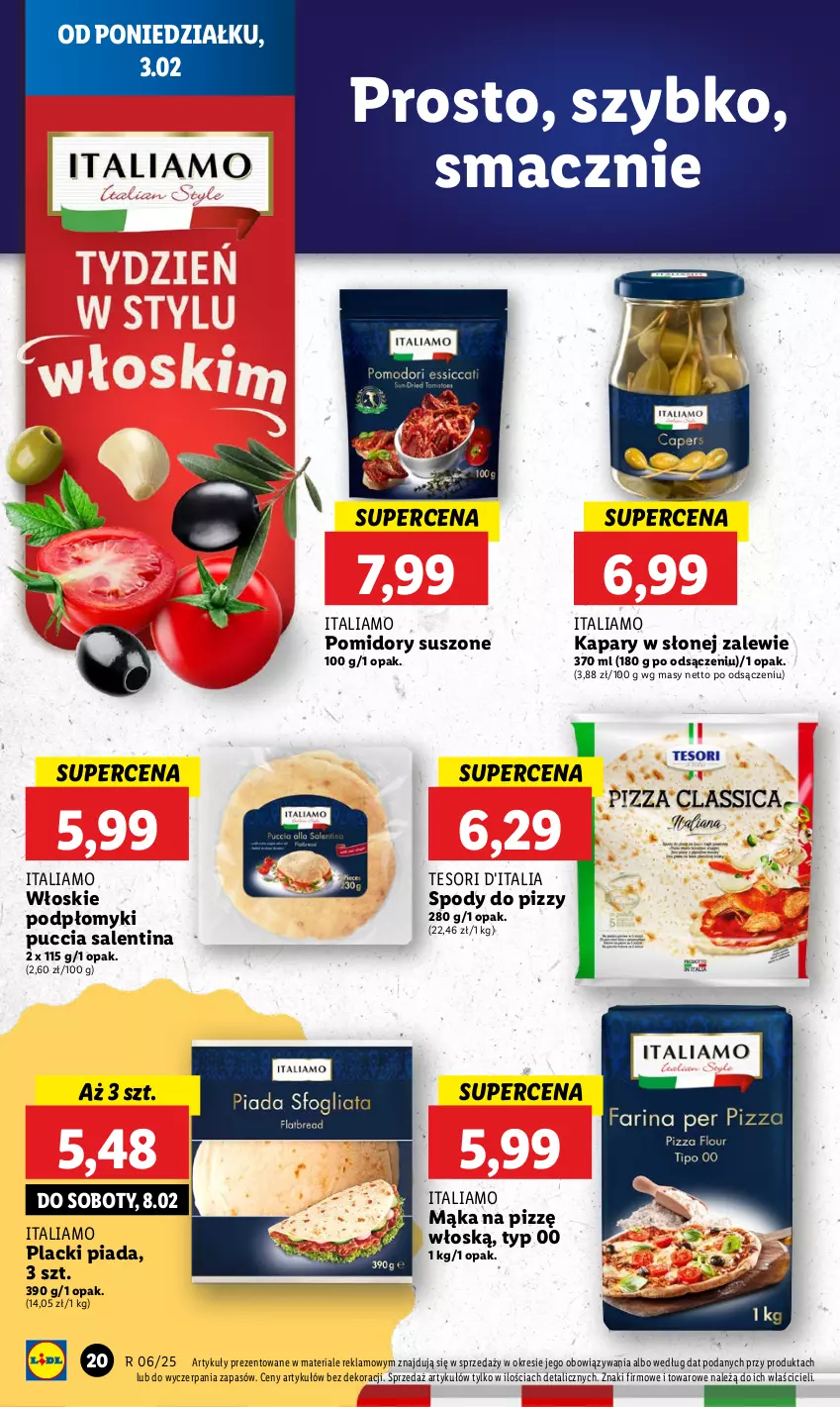 Gazetka promocyjna Lidl - GAZETKA - ważna 03.02 do 05.02.2025 - strona 22 - produkty: Kapary, Lack, Mąka, Pomidory