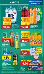 Gazetka promocyjna Lidl - GAZETKA - Gazetka - ważna od 05.02 do 05.02.2025 - strona 49 - produkty: Nałęczowianka, Sok, Mus, Ice tea, Cytryny, Coca-Cola, Napoje, Lipton, Tymbark, Fanta, Woda mineralna, Woda, Sprite, Herbata, Napój, Fa