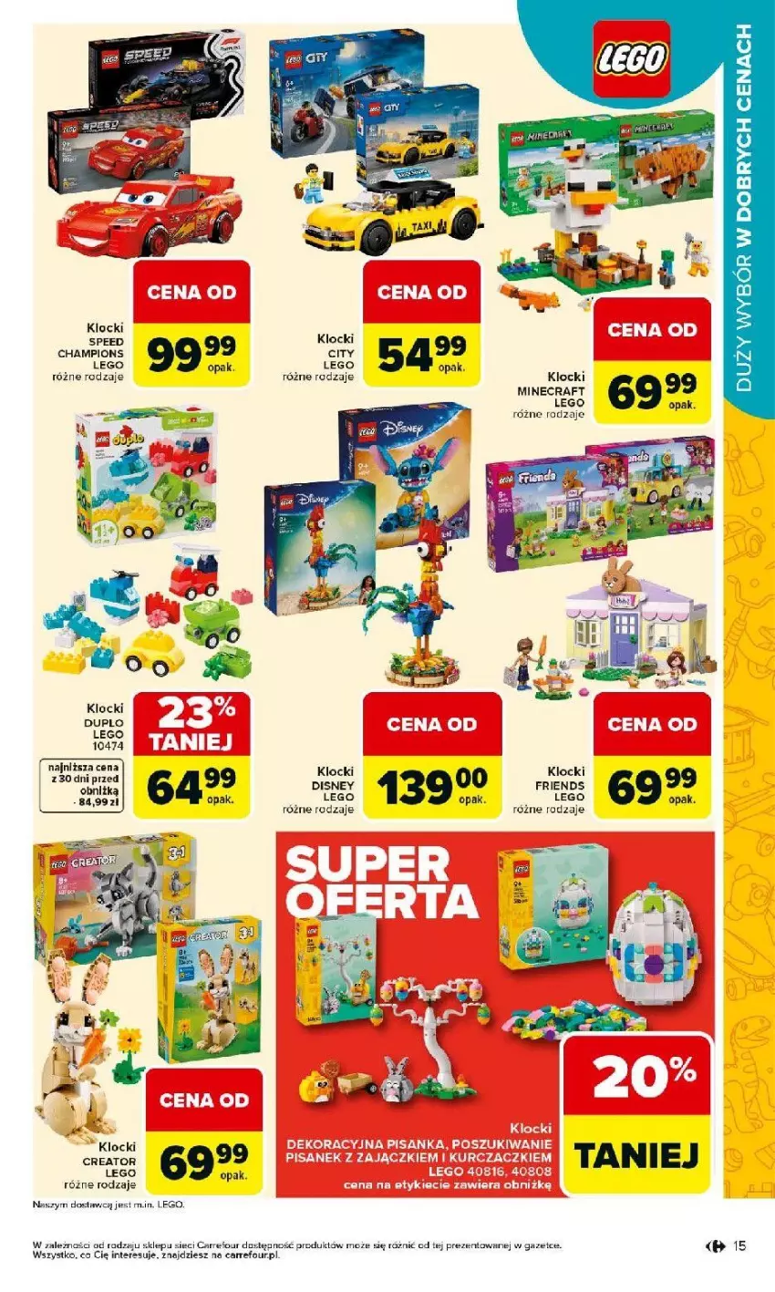 Gazetka promocyjna Carrefour - Gazetka Łap super okazje od poniedziałku! - ważna 30.03 do 11.04.2026 - strona 15 - produkty: Disney, Fa, Klocki, LEGO, Minecraft, Taft