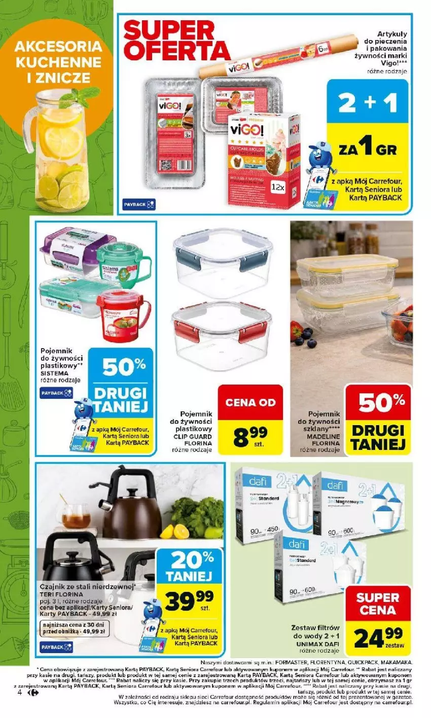 Gazetka promocyjna Carrefour - Gazetka Łap super okazje od poniedziałku! - ważna 30.03 do 11.04.2026 - strona 4 - produkty: Czajnik, Piec, Pojemnik