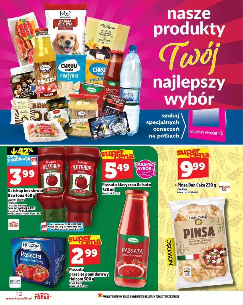 Gazetka promocyjna Topaz - Gazetka - ważna 28.08 do 03.09.2025 - strona 12 - produkty: Dan Cake, HELCOM, Top