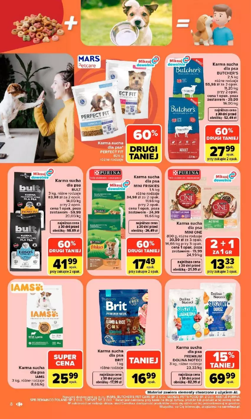 Gazetka promocyjna Carrefour - Gazetka Carrefour, Market w SUMIE pupilove - ważna 14.09 do 26.09.2026 - strona 10 - produkty: Brit, Butcher's, Friskies, Iams, Pur, Purina