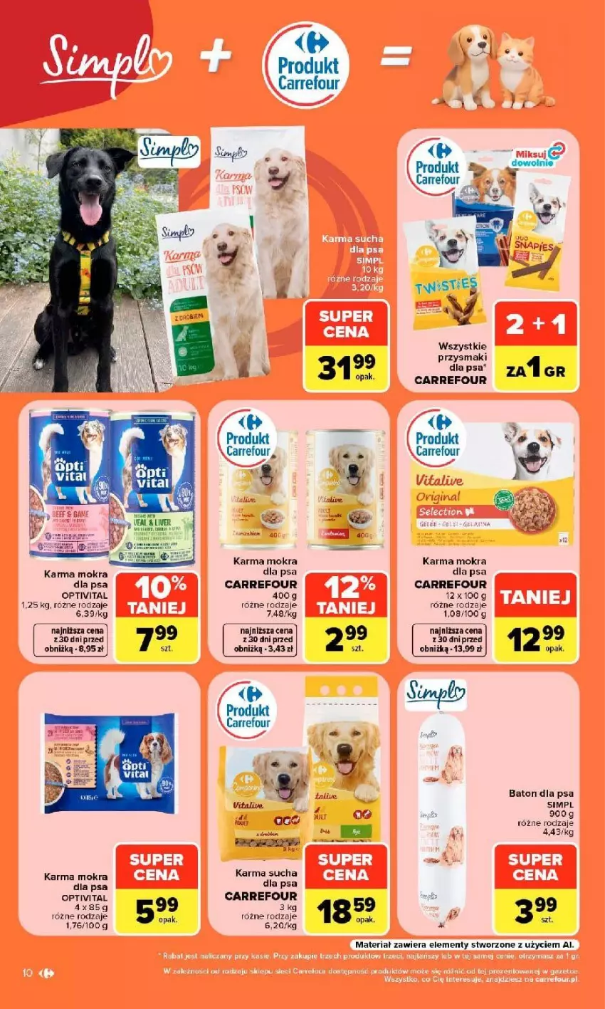 Gazetka promocyjna Carrefour - Gazetka Carrefour, Market w SUMIE pupilove - ważna 14.09 do 26.09.2026 - strona 12 - produkty: Anew, Baton, Baton dla psa, Mokra karma