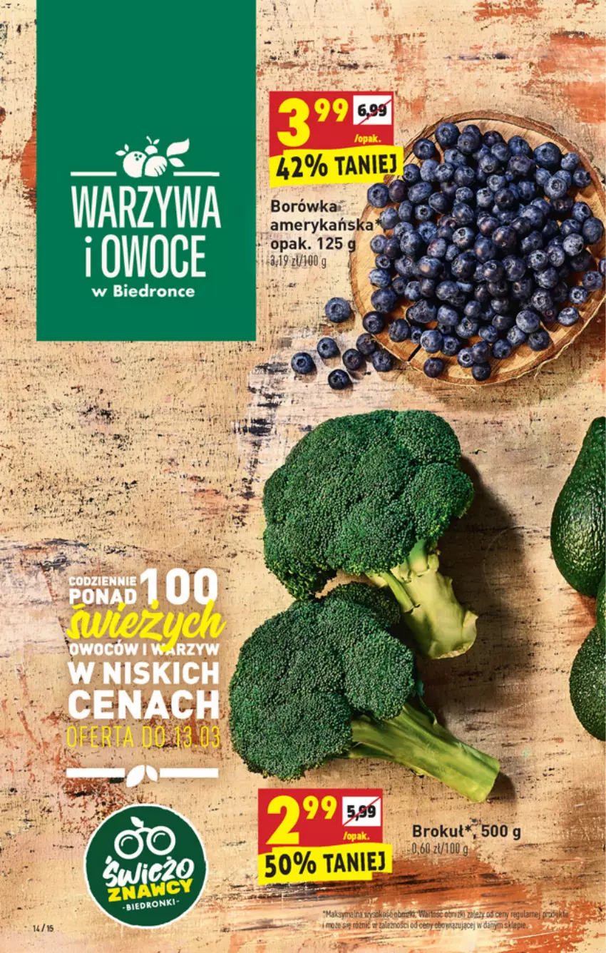 Gazetka promocyjna Biedronka - W tym tygodniu - ważna 11.03 do 17.03.2021 - strona 14 - produkty: Atomic, Borówka, Warzywa