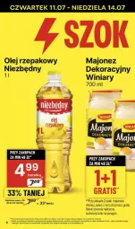 Gazetka promocyjna Delikatesy Centrum - Gazetka - ważna od 17.07 do 17.07.2024 - strona 34 - produkty: Majonez, Gra, Winiary, Olej rzepakowy, Olej