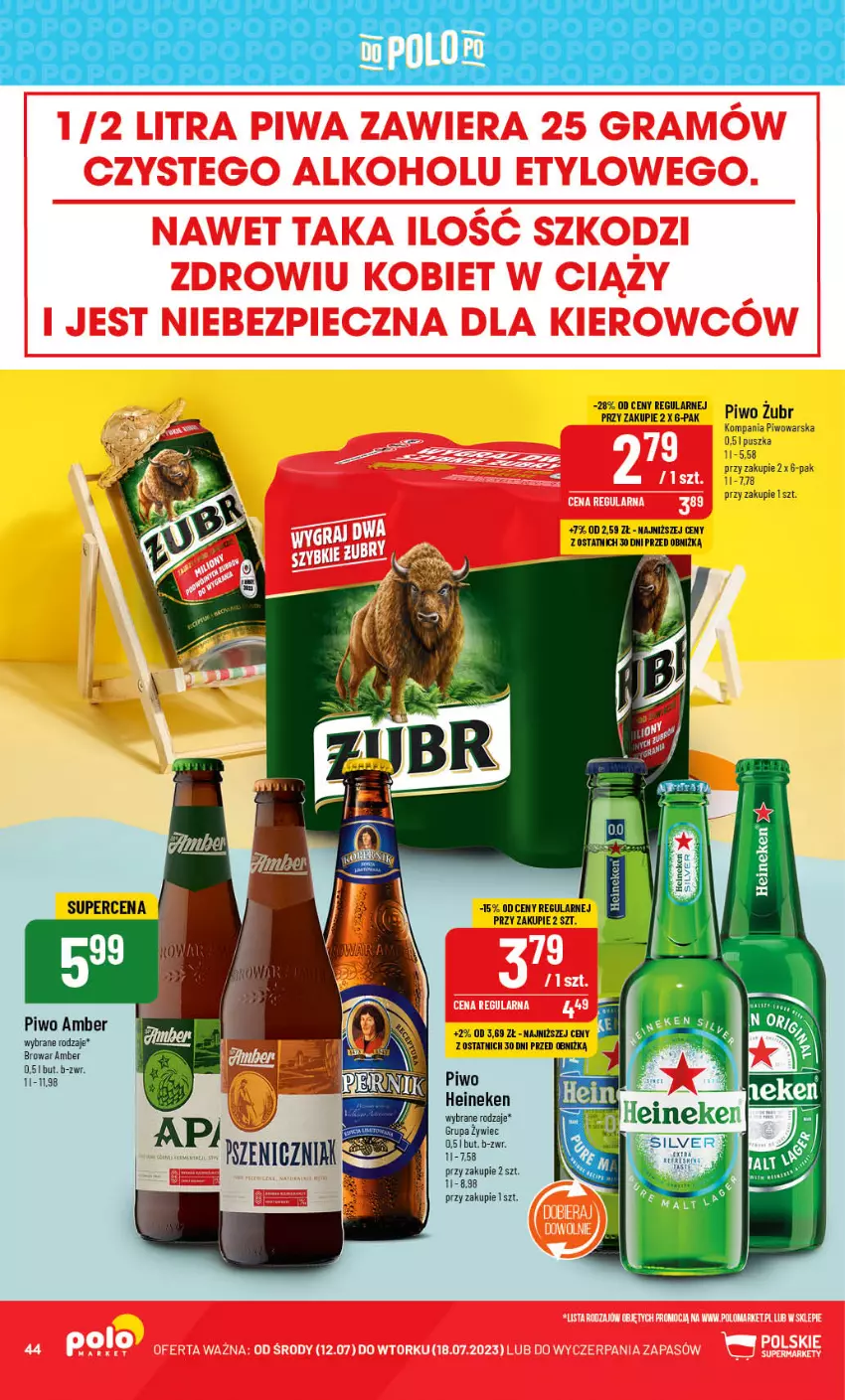 Gazetka promocyjna PoloMarket - Gazetka pomocyjna - ważna 12.07 do 18.07.2023 - strona 44 - produkty: Heineken, Piwo