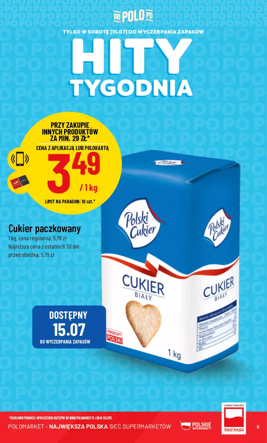Gazetka promocyjna PoloMarket - Gazetka pomocyjna - ważna 12.07 do 18.07.2023 - strona 5 - produkty: Cukier