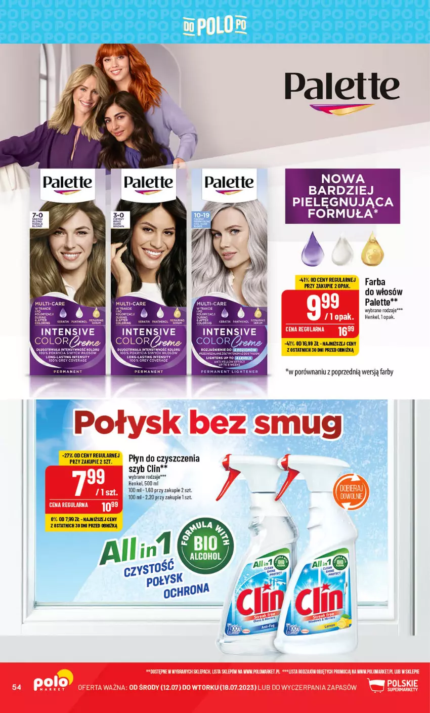 Gazetka promocyjna PoloMarket - Gazetka pomocyjna - ważna 12.07 do 18.07.2023 - strona 54 - produkty: Clin, Fa, LG, Palette, Por