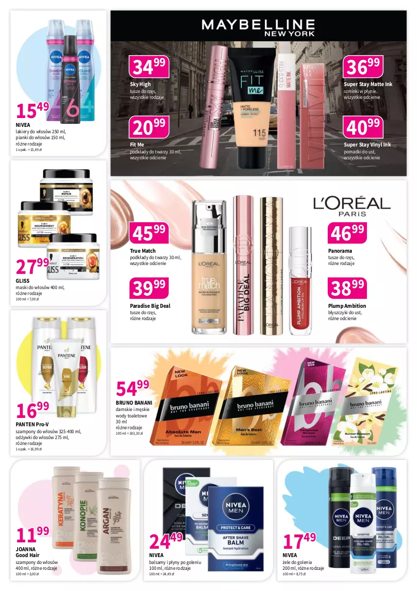 Gazetka promocyjna Drogerie Polskie - Gazetka - ważna 11.07 do 31.07.2025 - strona 5 - produkty: Ambition, Bruno Banani, Joanna, Lakier, Nivea, Podkład, Rama, Szampon, Tusz