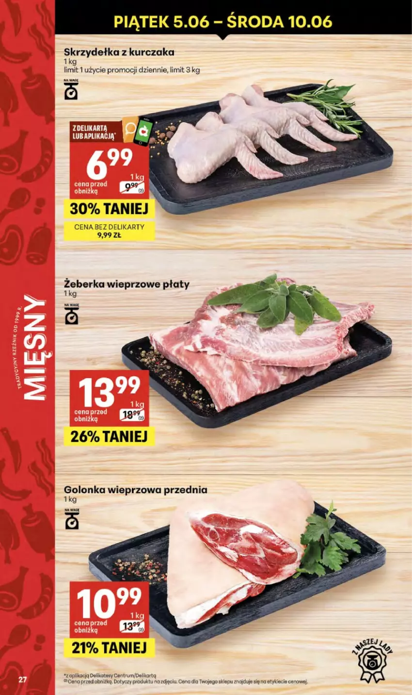 Gazetka promocyjna Delikatesy Centrum - Franczyza DC23 Czwartek - ważna 03.06 do 10.06.2026 - strona 27 - produkty: Golonka wieprzowa, Kurczak, Rum, Skrzydełka z kurczaka