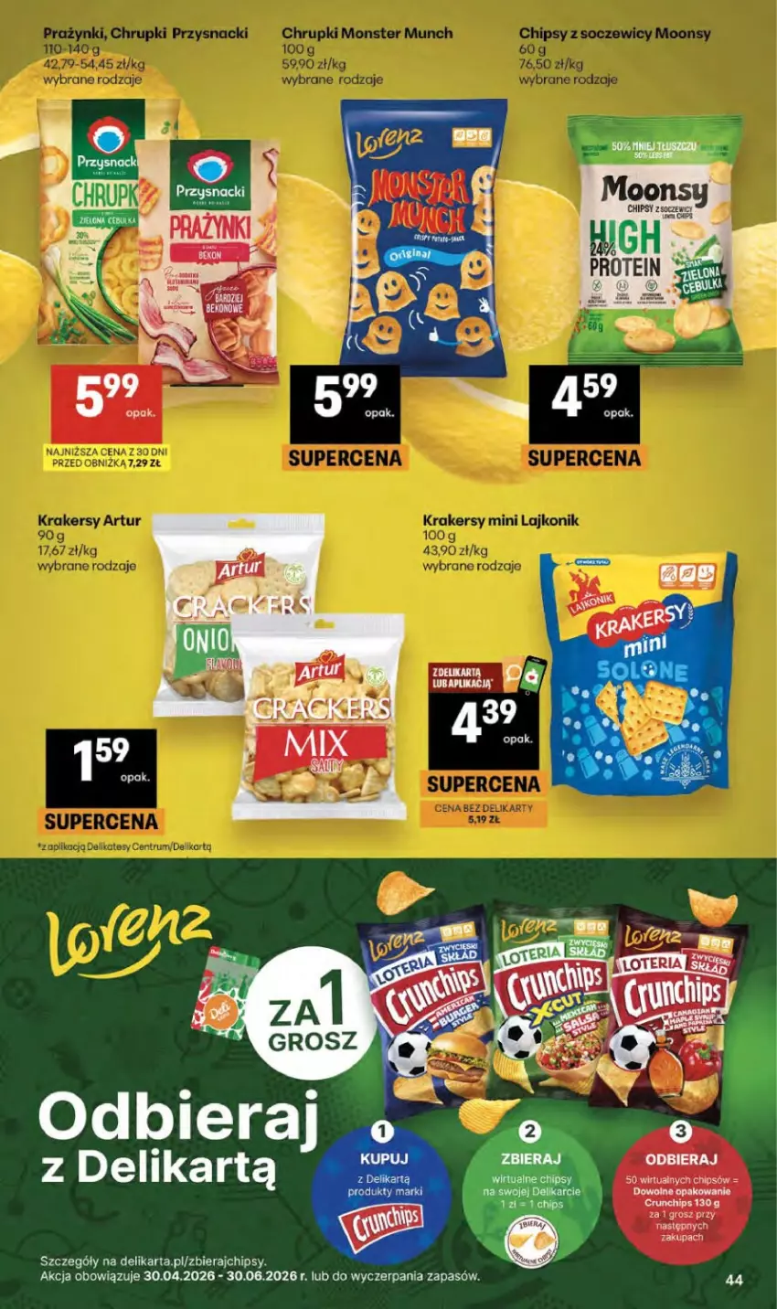 Gazetka promocyjna Delikatesy Centrum - Franczyza DC23 Czwartek - ważna 03.06 do 10.06.2026 - strona 44 - produkty: Beko, Chipsy, Crunchips, Fa, Rama