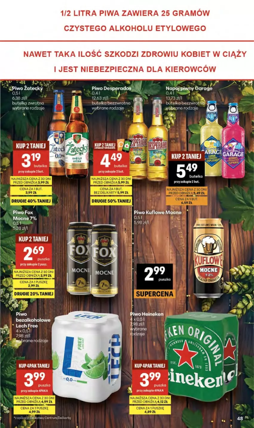 Gazetka promocyjna Delikatesy Centrum - Franczyza DC23 Czwartek - ważna 03.06 do 10.06.2026 - strona 48 - produkty: Desperados, Gra, Heineken, Napój, Piec, Piwa, Piwo, Rum