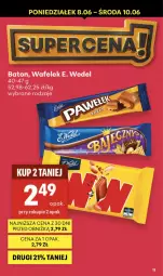 Gazetka promocyjna Delikatesy Centrum - Franczyza DC23 Czwartek - Gazetka - ważna od 10.06 do 10.06.2026 - strona 13 - produkty: Wafelek, Baton, E. Wedel