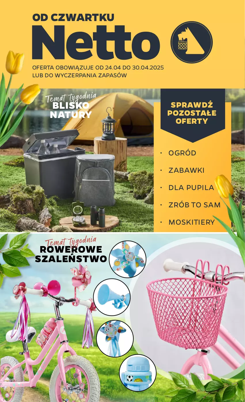 Gazetka promocyjna Netto - Od Czwartku Przemysłowa - ważna 24.04 do 30.04.2025 - strona 1 - produkty: Ogród, Rower, Szal